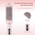 thumbnail image 4 of Thermal Brush, Blowout Boost 1.5 inch Heated Round Brush Creates Blowout Look, Mini Curling Brush for Shiny Hair, Adjustable Temperature, Curling Iron Brush Suit All Hair Type, Short to Long, Pink, 4 of 14