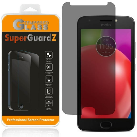 For Motorola Moto E4 - SuperGuardZ Privacy Anti-Spy Tempered Glass Screen Protector, 9H, Anti-Scratch, Anti-Bubble, Anti-Fingerprint