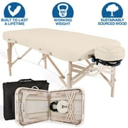 EARTHLITE Spirit Premium Portable Massage Table Package - Spa-Level Comfort, Deluxe Cushioning incl. Flex-Rest Face Cradle & Strata Face Pillow, Carry Case (30/32 x 73)