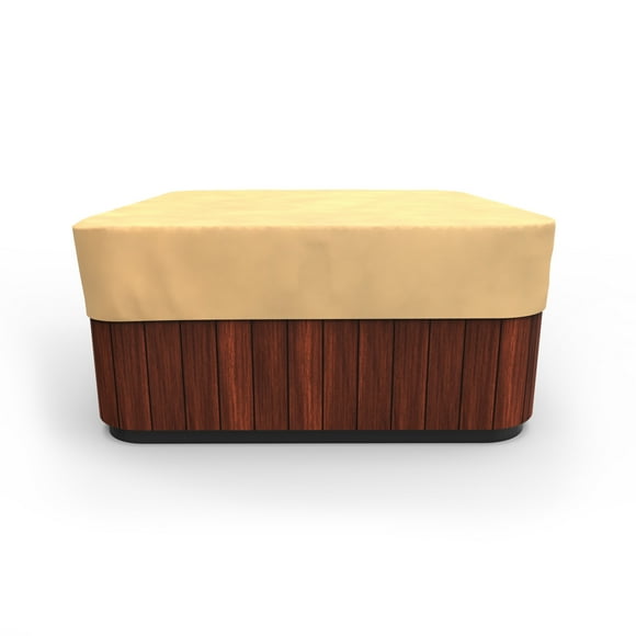 Budge P9A17SF1 Couverture de Spa Carrée Toutes Saisons Légère, Résistante aux UV, Grande, Beige