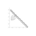thumbnail image 2 of Gem & Harmony 14K White Gold Solid Heart Charm Link Bracelet (8.5 inches) for Women, 2 of 4