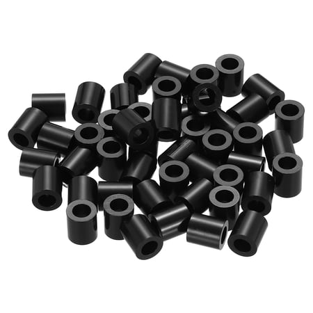 Uxcell 50Pcs M8 ABS Spacers 3/16 ID x 1/4 OD x 0.31 l Plastic Round Spacer Washers Black Standoff Nut Unthreaded for M4 or 3/16 Inch Screws Bolts Electrical Outlet
