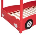 thumbnail image 5 of Car-Shaped Twin over Twin Bunk Bed with tires for Kids Teens, Red, 5 of 11