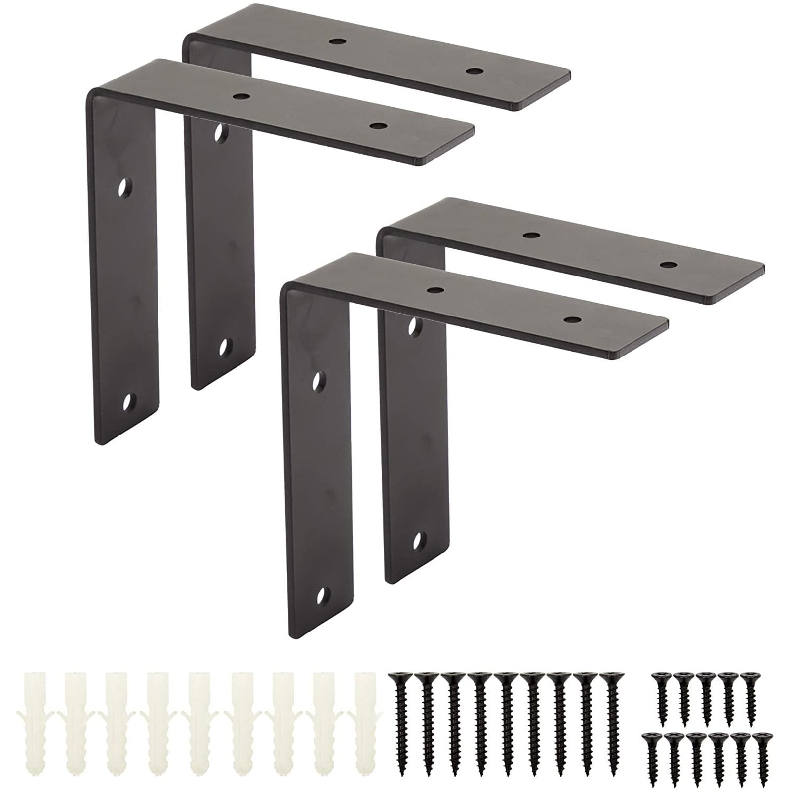 Lot L Shelf 2 Heavy Duty white Steel 6”x12”x2.5" Counter top Support Brackets 
