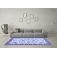 thumbnail image 3 of Ahgly Company Machine Washable Indoor Rectangle Oriental Blue Traditional Area Rugs, 5' x 7', 3 of 4