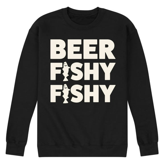 Instant Message - Beer Fishy Fishy - Men's Crew Neck Fleece Pullover