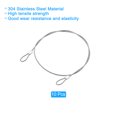 thumbnail image 3 of Uxcell 10Pack Lanyard Cable Wire Rope, 20cm x 1.5mm Stainless Steel Wire Cable with Loops Security Steel Cable, Silver, 3 of 5