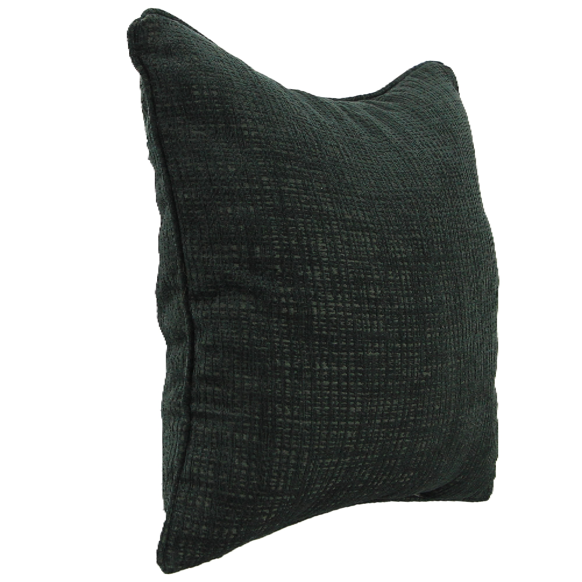 Jordan Manufacturing 18" x 18" Hatched Emerald Green Solid Square Decorative Throw Pillow with Welt
