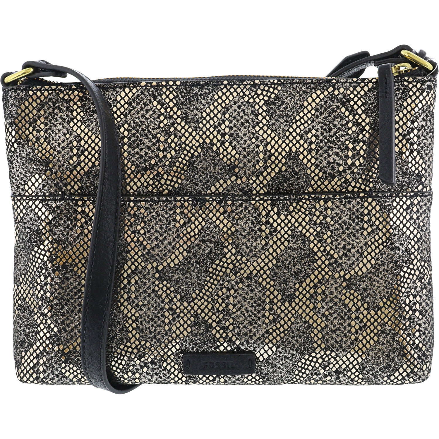 silver metallic crossbody bag