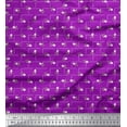 thumbnail image 1 of Soimoi Purple Rayon Fabric Leaves & Buds Floral Printed Fabric 1 Yard 42 Inch Wide, 1 of 3