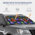 thumbnail image 2 of Lsque Colorful Floral 2 PCS Windshield Sun Shade | CarFoldable Window Covers | Car Accessories Reflect UV for Universal Cars SUV Truck | Medium, 2 of 7