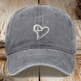 thumbnail image 2 of Baseball Cap Trendy Baseball Caps Men Women Unisex Sporty Casual Adjustable Hats with Heart Print Baseball Hat Grey One Size, 2 of 3