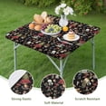 thumbnail image 4 of Red Mushroom Frog Black Pattern Square Fitted Tablecloth with Elastic Edge,Square Table Cover,Washable Elastic Table Cover for Home Kitchen Party Decor 36"x36", 4 of 6