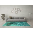 thumbnail image 3 of Ahgly Company Indoor Rectangle Oriental Turquoise Blue Industrial Area Rugs, 5' x 8', 3 of 4