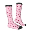 thumbnail image 3 of Picia Women Crew Soft Moisture-wicking Socks Strawberry And Heart Pattern Design Cotton Socks, One Size fit All, 3 of 9