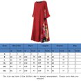 thumbnail image 2 of Vestido Mujer Casual Maxi Vestido Botón Decoración Algodón Lino Traje de vacaciones (Rojo XXL) Kuymtek Rojo T XXL para Mujer, 2 of 6
