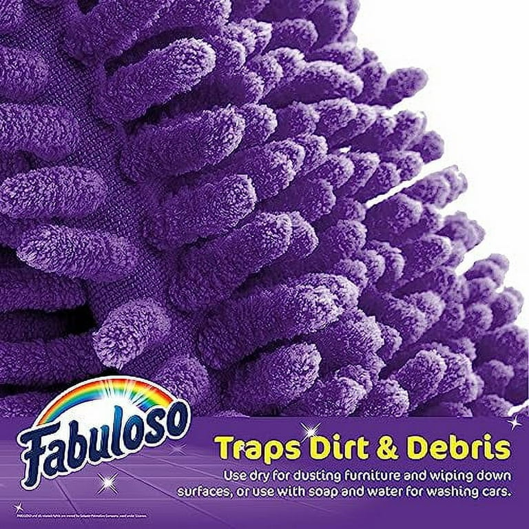 Fabuloso Microfiber Cleaning Mitt, Purple, One Size Fits All | Lint-Free, Scratch-Free Cleaning Glove for Surfaces and Furniture | Microfiber Dustless