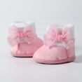 thumbnail image 4 of Baby Boy Girl Boots Fleece Lined Winter Snow Infant Booties Newborn Toddler Bowknot Walking Crib Sock Shoes, 4 of 8