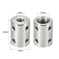 thumbnail image 3 of Acoplamiento de eje de 6 mm a 10 mm L22xD16 Conector de acoplador de motor paso a paso tono plateado, 3 of 3