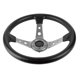 thumbnail image 3 of Universal Aluminio Pu Cuero Car Sport Racing Drift Volante Plata 14In 350Mm Monstrate VI003148-00, 3 of 7