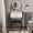 Vanity with Black Stool, variant on Corner Vanity Desk with Retractable and Rotating Mirror and Lights Small Modern White Makeup Vanity Set with Glass Top for Women Compact Girls Dressing Table with Storage for Small Space