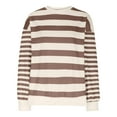 thumbnail image 5 of Ruyang Sweatshirts for Women Crewneck Long Sleeve Striped Tops Lightweight Fashion 2024 Women Clothes Pullover Tops, 5 of 8