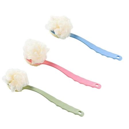 

3pcs Long Handle Bathing Brushes Cleaning Brushes Shower Tools (Assorted Color)