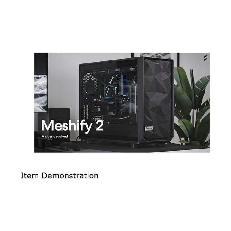 Fractal Design Meshify 2 Black ATX Mid Tower Case, Tinted Glass