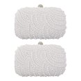 thumbnail image 1 of 2X Bolso de Embrague de Moda Bolso Nupcial de Fiesta con Cuentas Bolso de Noche de Boda, 1 of 8
