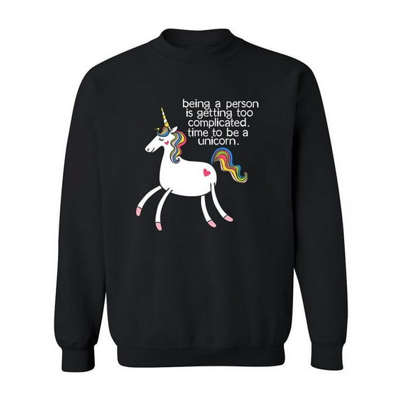 It�s Time To Be A Unicorn Sweatshirt Women -Image by Shutterstock, Female x-Large