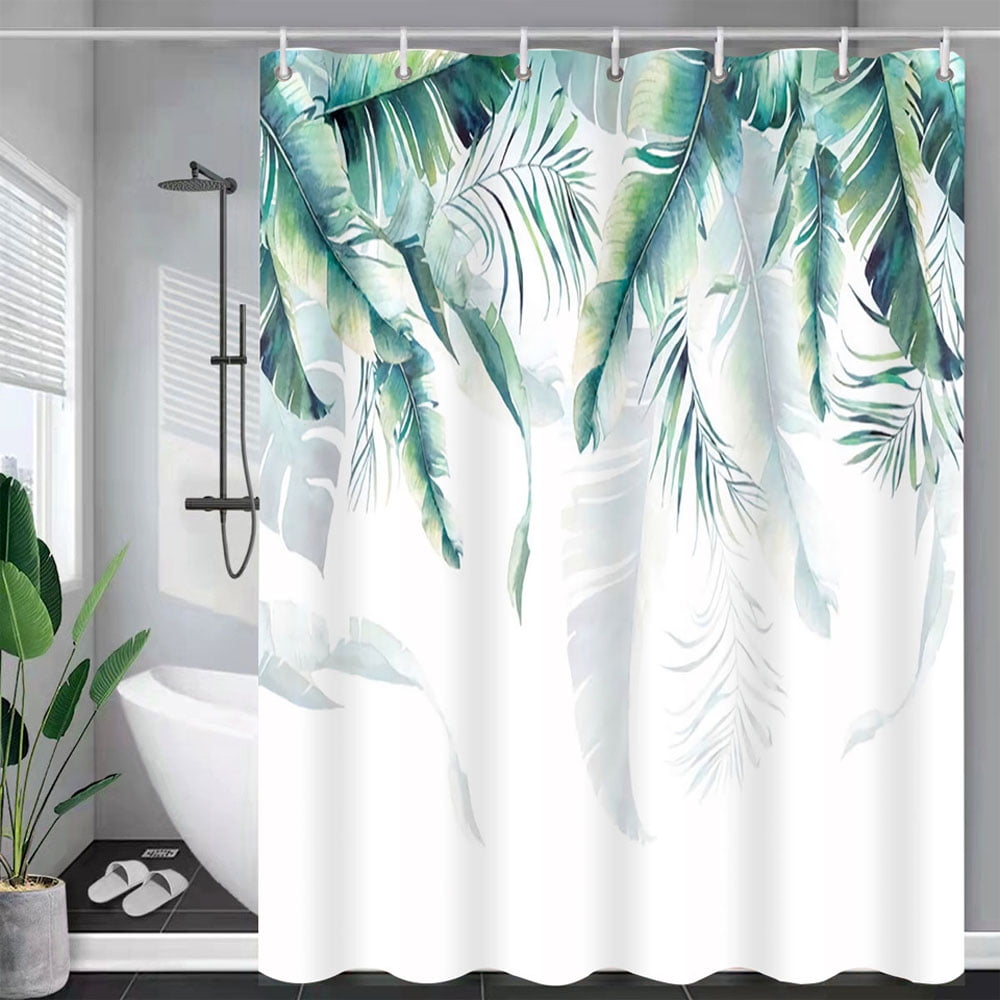 Killer Whale Bathroom Decor Shower Curtain Waterproof Fabric w/12 Hook 71*71IN 