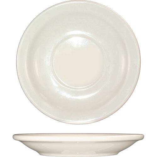 International Tableware Narrow Rim Stoneware Round Saucer American White, 5.5" Diameter | 36/Case