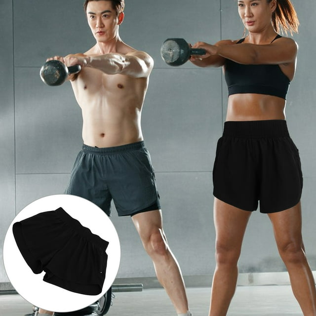 unbranded Cortos Deportivos Negros Para Mujer Con Máxima Transpirabilidad Y De Movimiento