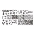 thumbnail image 1 of Placa de estampado para manicura rectangular de acero inoxidable, plantilla de imagen para impresión de manicura DIY z27 #, 1 of 3