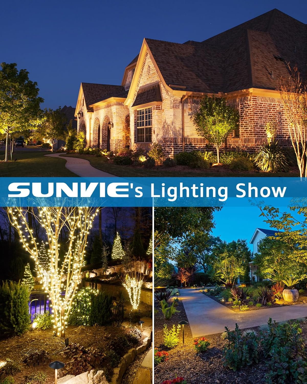 SUNVIE 60W Low Voltage Landscape Transformer with Timer and Photocell Sensor Step Down Transformer