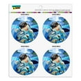 thumbnail image 1 of Niagara Falls New York Canada Selfie Orca Shark Dolphin Refrigerator Fridge Locker Vinyl Circle Magnet Set, 1 of 4