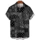 thumbnail image 3 of Camisa hawaiana vintage con estampado de tótem 3D para hombre, camisetas informales de verano de manga corta, ropa de calle, camisas holgadas con solapa de gran tamaño, 3 of 5