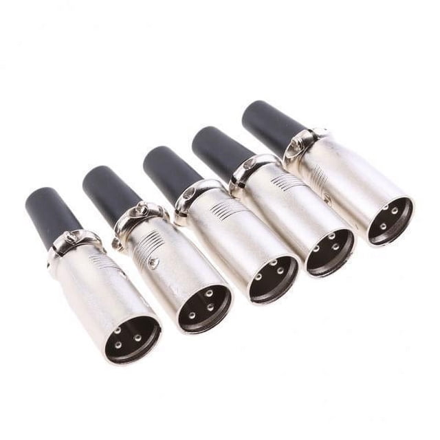 2x 3 Pines XLR Macho Audio Micrófono Adaptador Cable Conector Audio Vídeo Enchufe 2 piezas