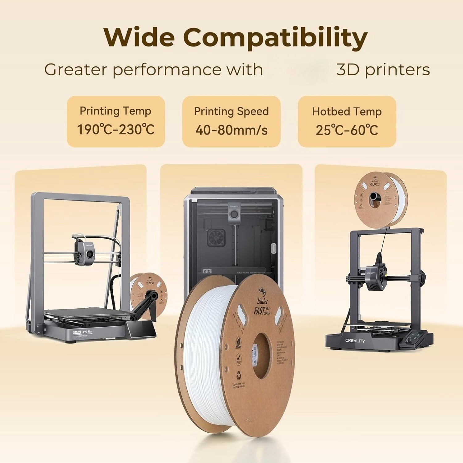 High Speed PLA 3D Printer Filament Bundle, 2Kg (Black & White) 1.75mm for 300mm/s Printing, No-Tangling & Clog-Free, Dimensional Accuracy +/- 0.02mm, Compatible with Most FDM Printers