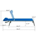 thumbnail image 3 of Kozyard Wilson Adjustable EDP Coated Wrought Iron Chaise Lounge Chair (2 Pack, Blue), 3 of 9