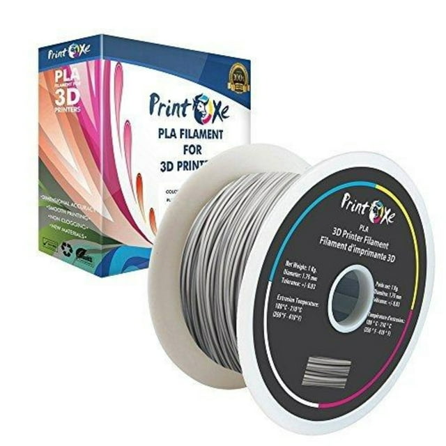 Grey PLA 3D Printer Filament - 1 Kg. Spool