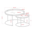 thumbnail image 4 of Ensigne Metal 2-Piece Round Nesting Table Set, Chrome and Gray, 4 of 7