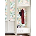 thumbnail image 5 of Watercolor Forest Floral Peel and Stick Wallpaper Removable White/Green/Pink Vinyl Self Adhesive Shelf Liner 17.7in x 9.8ft, 5 of 9