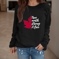 thumbnail image 2 of Durtebeua Long Sleeve Solid Color Shirt Soft Lightweight Loose Top Oversized Crewneck Sweatshirts Women, 2 of 5