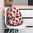 thumbnail image 2 of Gukieu Hand Drawn Strawberry Print Backpack, Waterproof Backpack with Adjustable Shoulder Straps, Suitable for Campus, Business, Travel, Unisex, 2 of 6