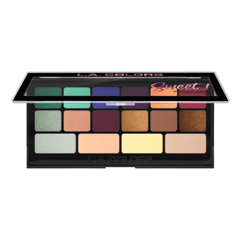L.A. COLORS Sweet 16 Eyeshadow Palette, Playful, Multi-Color, 0.71
