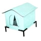 thumbnail image 1 of Casa para gatos al aire libre, refugio portátil elevado para gatos callejeros, ideal para el porche y el patio en invierno. M, 1 of 9