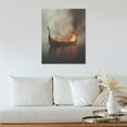 thumbnail image 4 of Viking Longship Set On Fire Floating In Sea Canvas Print 16x20inch Living Room Art Decoration Bedroom Bathroom Unframed, 4 of 8