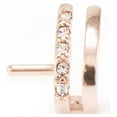 thumbnail image 2 of Double Faux Hoop L-Shape Nose Ring with Clear Cz Nose Stud Gauge 18G (1mm), 2 of 17