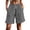 Gray, variant on Yievot Women's Casual Shorts 7 Inch Inseam Drawstring Elastic Waist Relaxed Fit Summer Beach Vacation Shorts